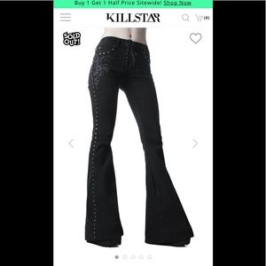 Killstar flare jeans XL